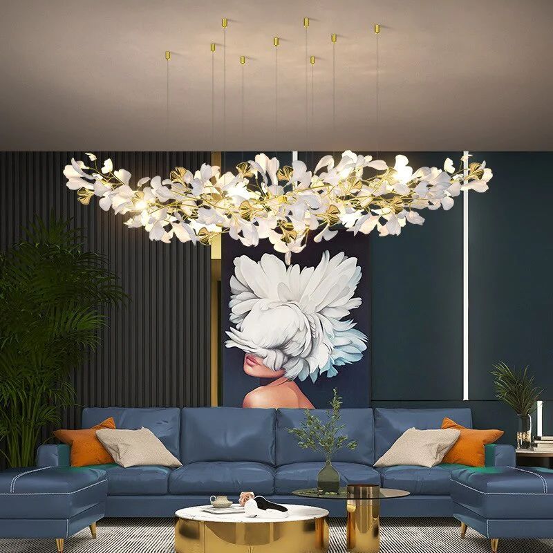 Ceramic Ginkgo Branch Chandelier Light - Richardrider