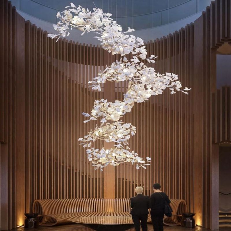 Ceramic Ginkgo Branch Chandelier Light - Richardrider