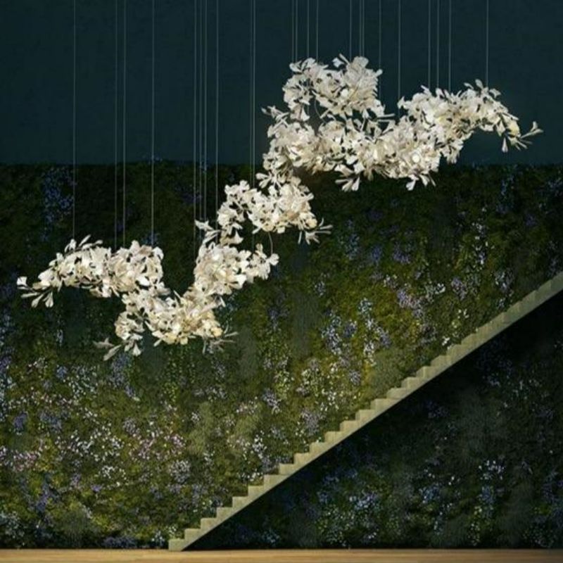 Ceramic Ginkgo Branch Chandelier Light - Richardrider