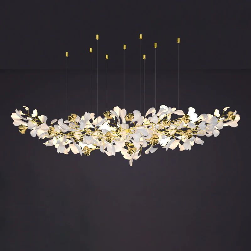 Ceramic Ginkgo Branch Chandelier Light - Richardrider