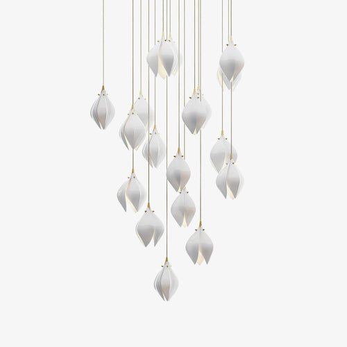 Galaxy Celeste Flora Crystal Spiral Chandelier