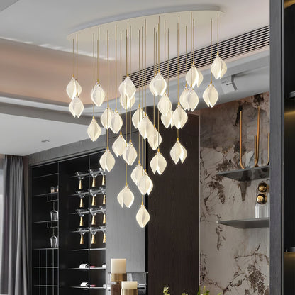 Galaxy Celeste Flora Crystal Spiral Chandelier