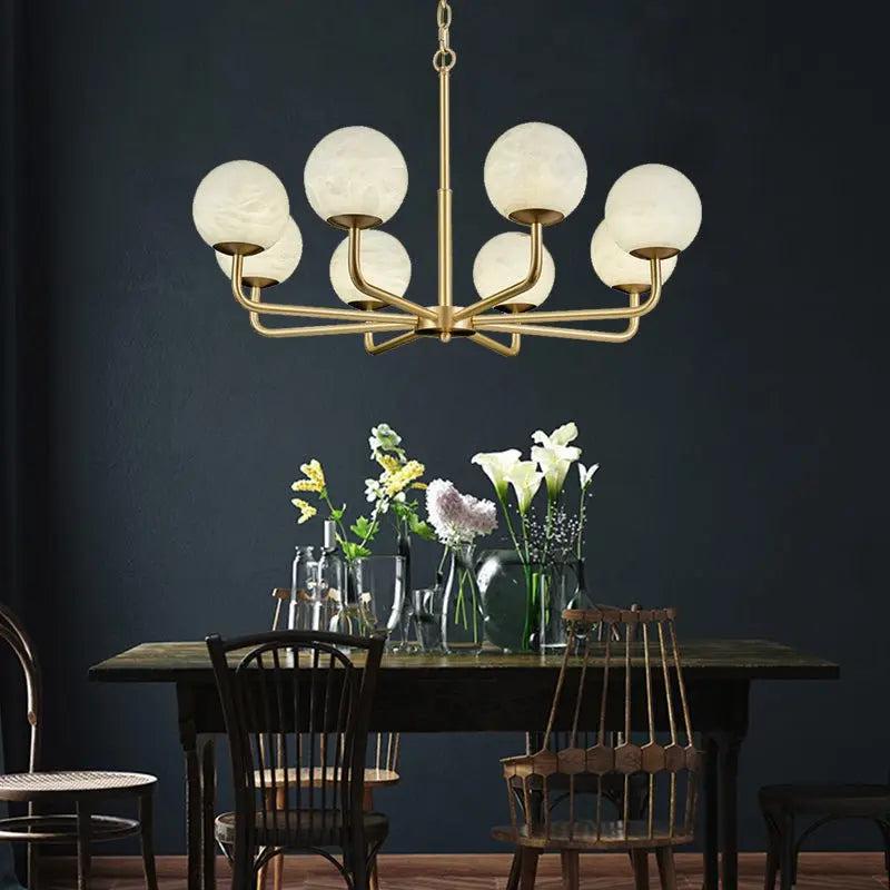 Alabaster Modern Global Dining Chandelier - Richardrider