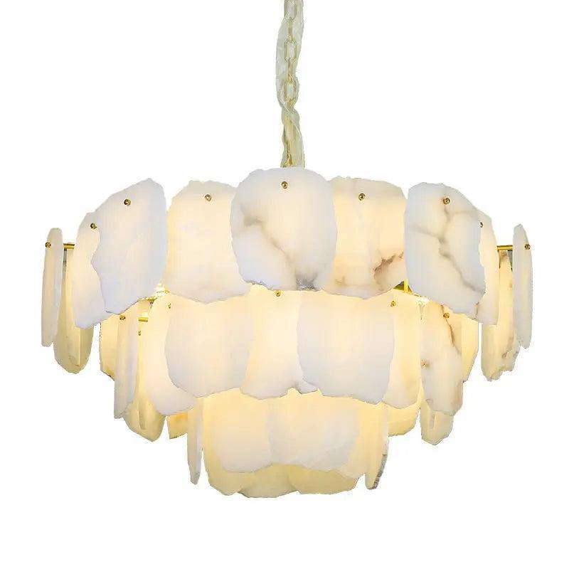 Spain Alabaster Flake Modern Living Room Chandeliers - Richardrider