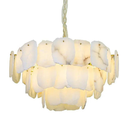 Spain Alabaster Flake Modern Living Room Chandeliers - Richardrider