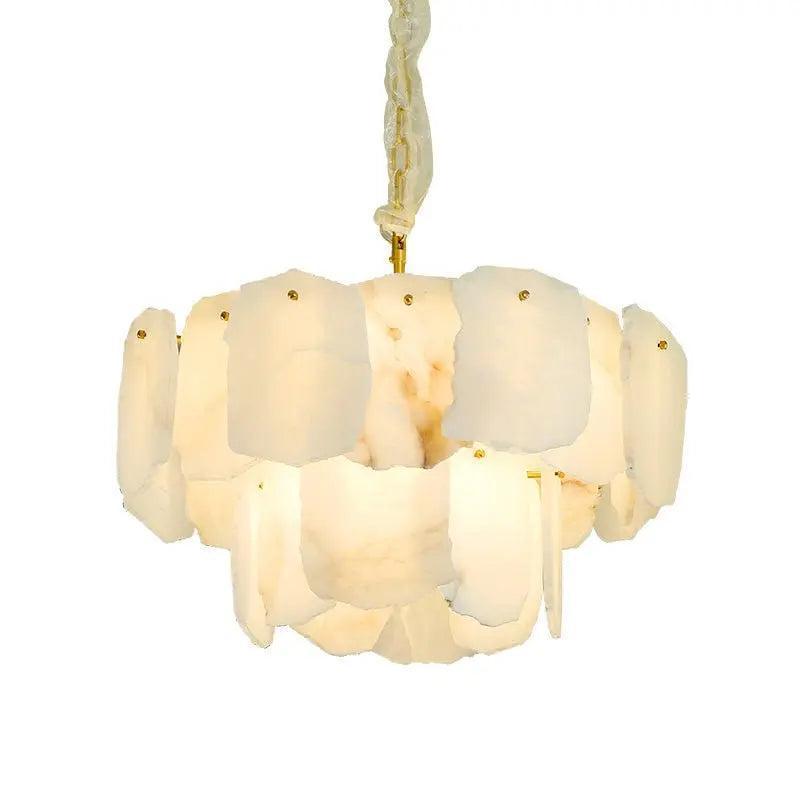 Spain Alabaster Flake Modern Living Room Chandeliers - Richardrider