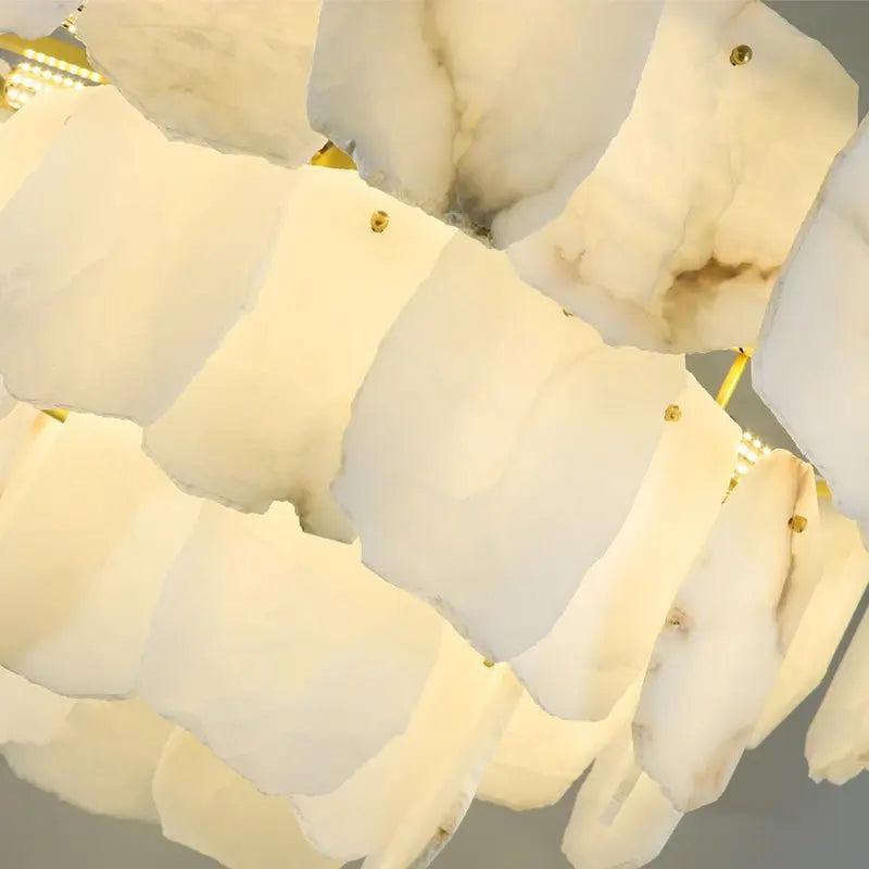 Spain Alabaster Flake Modern Living Room Chandeliers - Richardrider