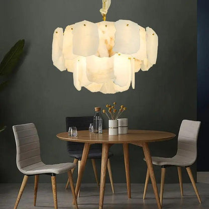 Spain Alabaster Flake Modern Living Room Chandeliers - Richardrider