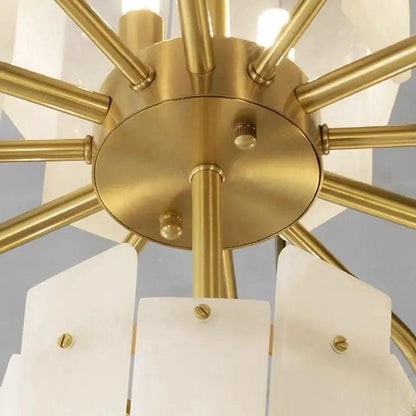 Spain Alabaster Flake Round Modern Chandeliers - Richardrider