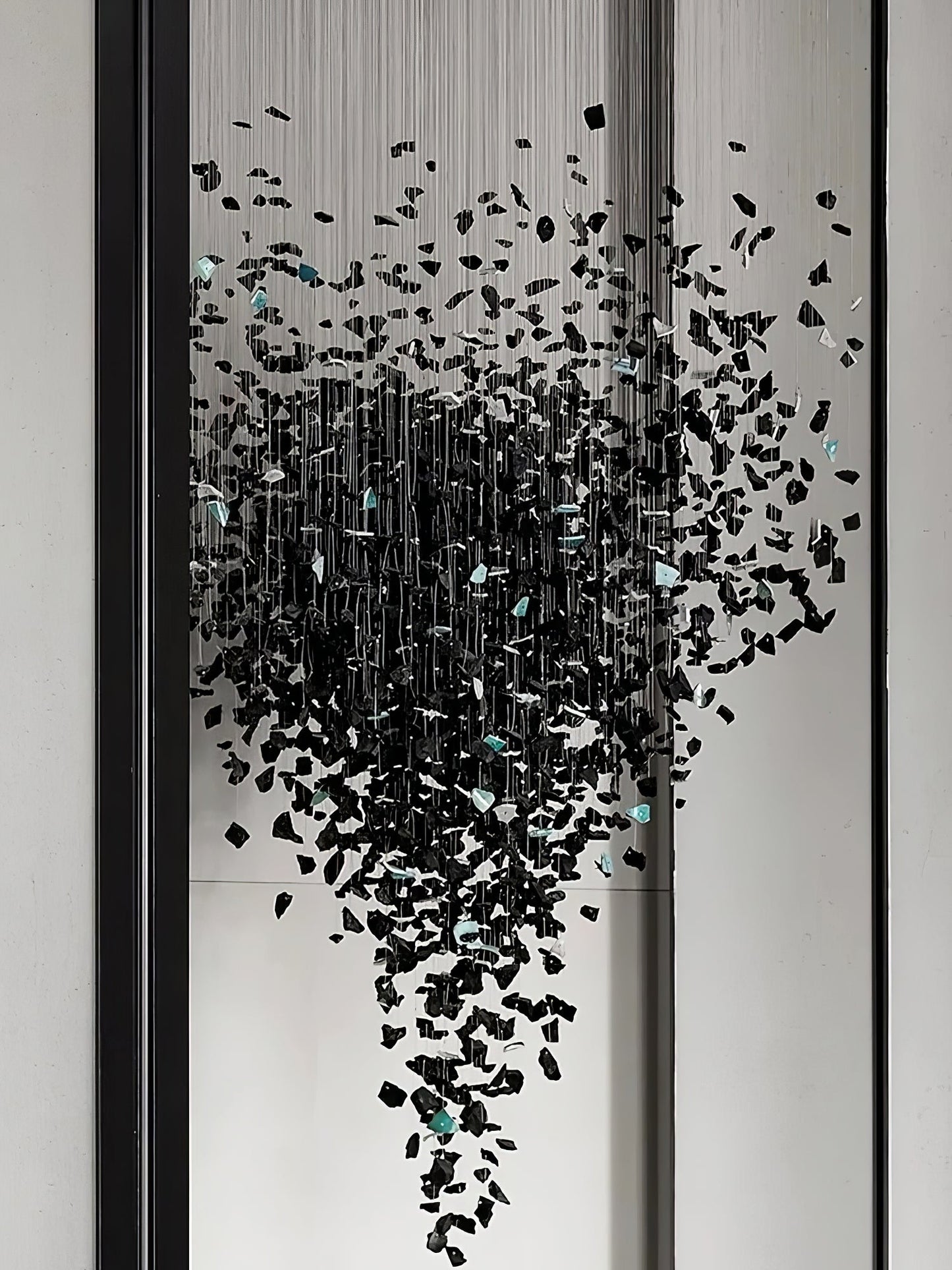 The Charcoal Halo LED Stone Crystal Chandelier