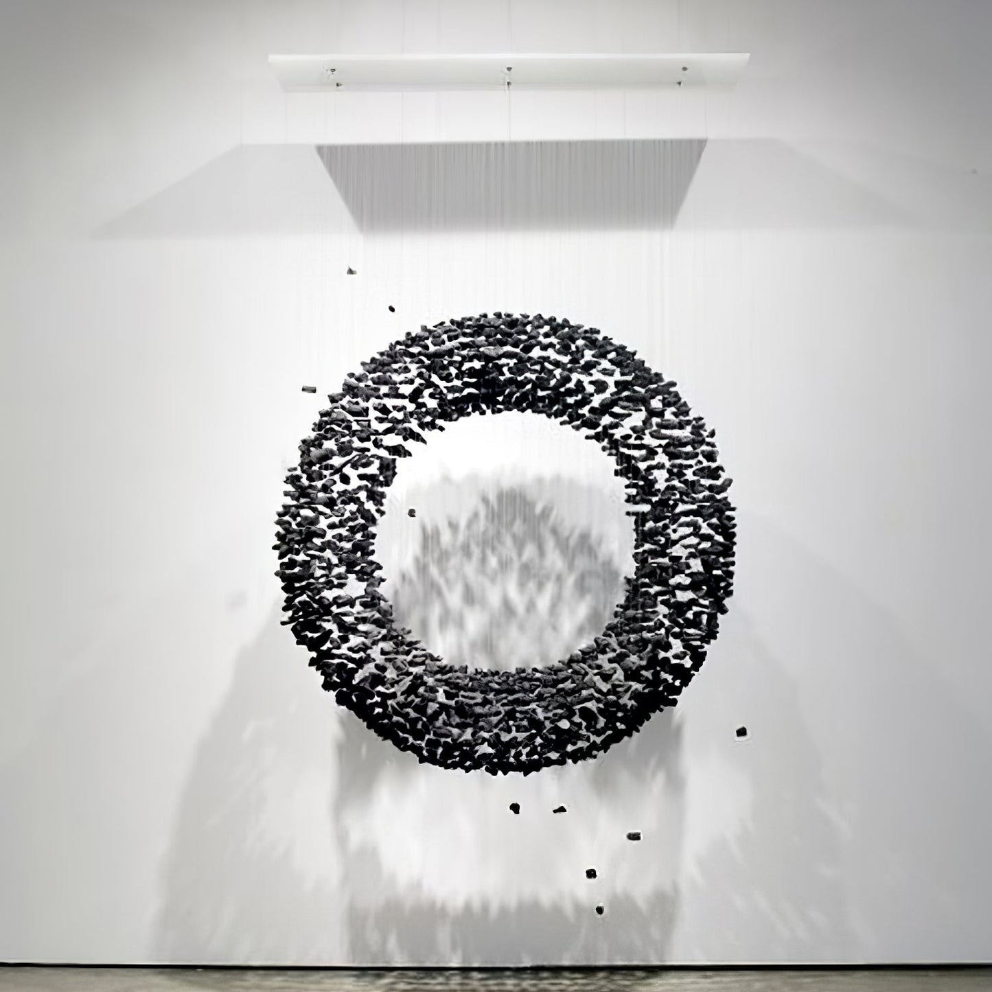 The Charcoal Halo LED Stone Crystal Chandelier