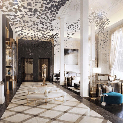 Charcoal Stone Crystal Chandeliers G to L