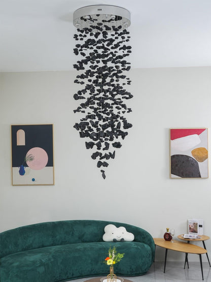 Charcoal Stone Crystal Chandeliers M to R