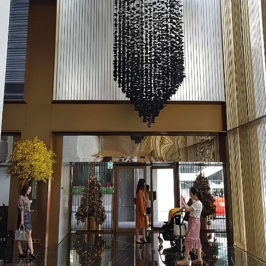 Charcoal Stone Crystal Chandeliers M to R
