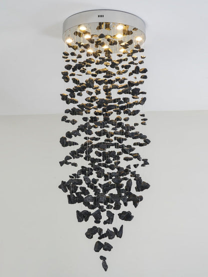 Charcoal Stone Crystal Chandeliers S to Z
