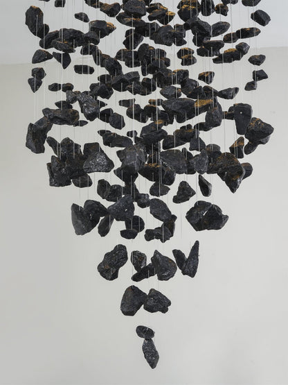 Charcoal Stone Crystal Chandeliers M to R