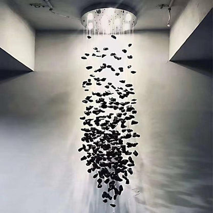 Charcoal Stone Crystal Chandeliers S to Z