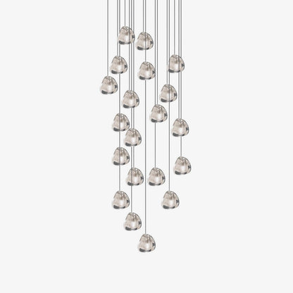Cherry Crystal Spiral Chandelier