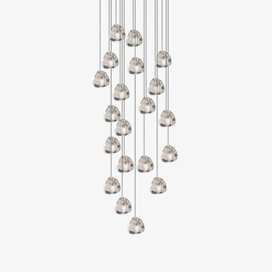 Cherry Crystal Spiral Chandelier