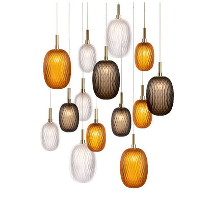 Galaxy Chromatic Gem Drop Spiral Chandelier