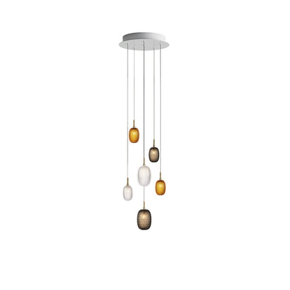 Galaxy Chromatic Gem Drop Spiral Chandelier