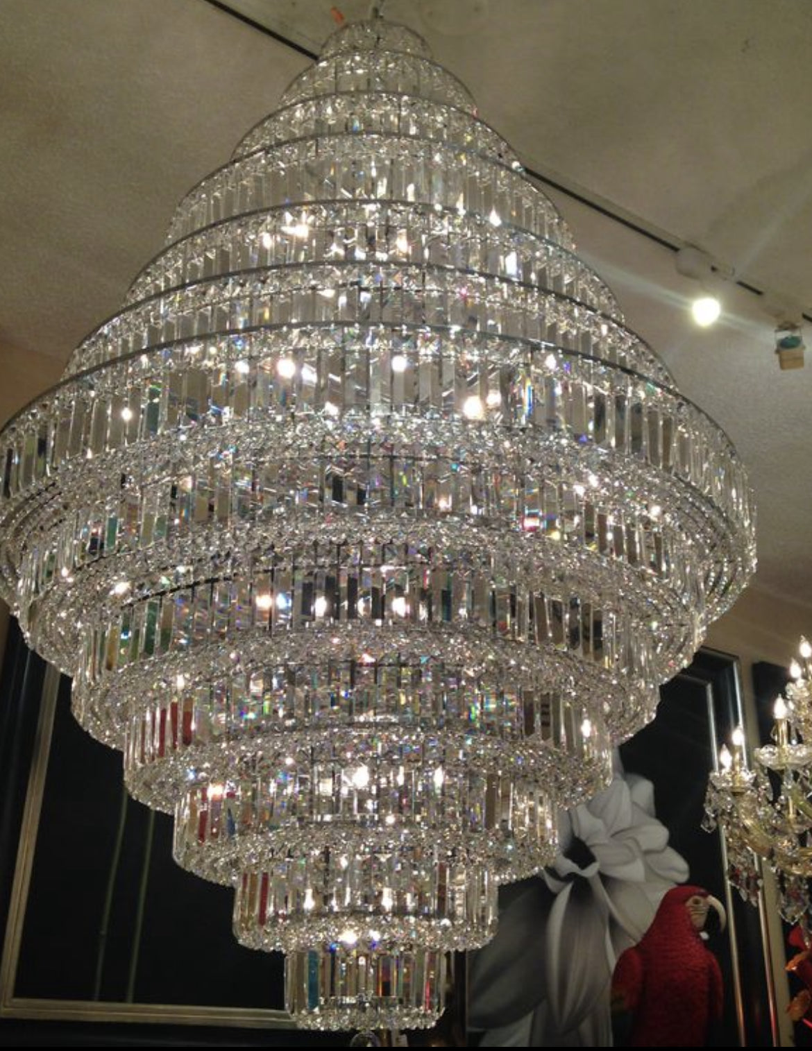 Chrome/ Silver/ Gold Extra Large Chandelier For Foyer Living Room Staircase Crystal Ceiling Lighting Fixture - Richardrider