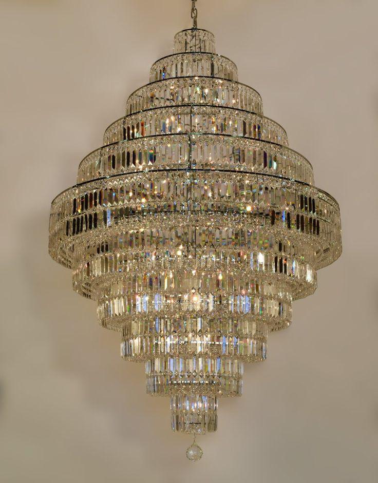 Chrome/ Silver/ Gold Extra Large Chandelier For Foyer Living Room Staircase Crystal Ceiling Lighting Fixture - Richardrider
