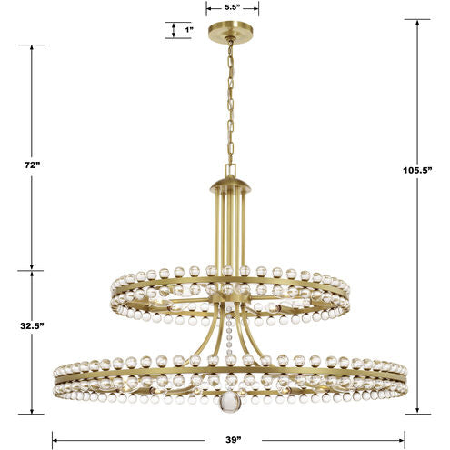 Caven 24 Light 2-Tier Chandelier 39'' - Richardrider