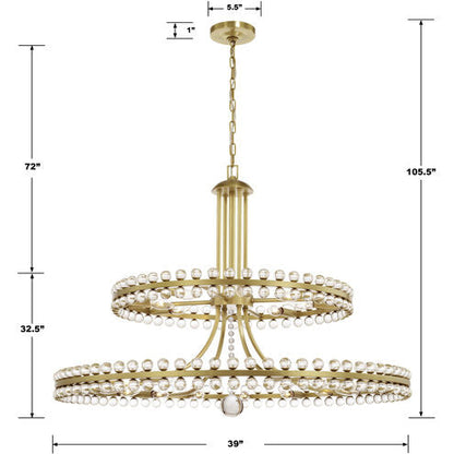 Caven 24 Light 2-Tier Chandelier 39'' - Richardrider