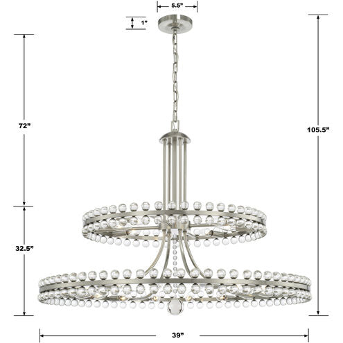 Caven 24 Light 2-Tier Chandelier 39'' - Richardrider