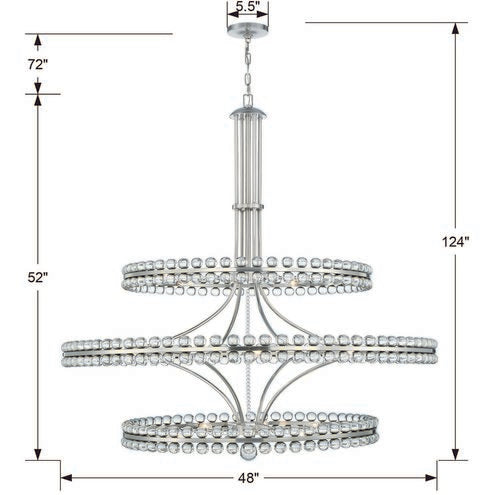 Caven 24 Light 3-Tier Chandelier 48'' - Richardrider
