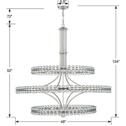 Caven 24 Light 3-Tier Chandelier 48'' - Richardrider