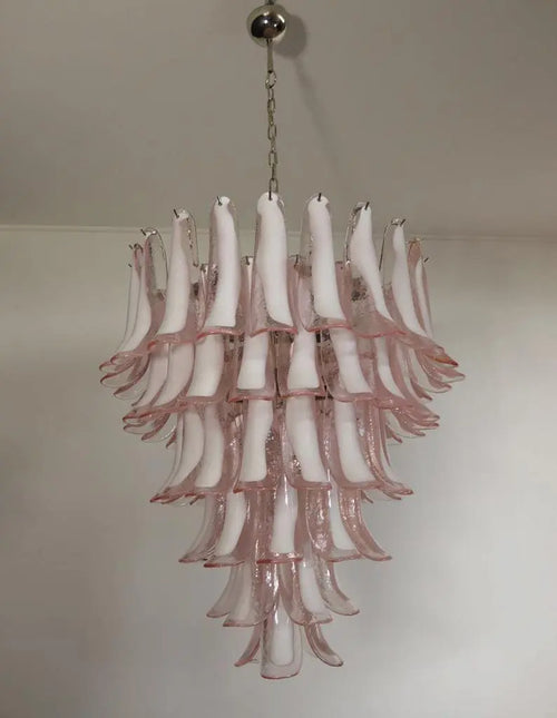 Murano Glass Chandelier – 75 petals – Pink