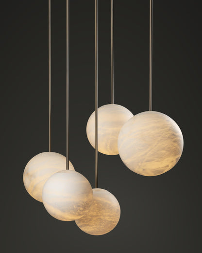 Alabaster Constellation Chandelier, Multi Pendant Light - Richardrider