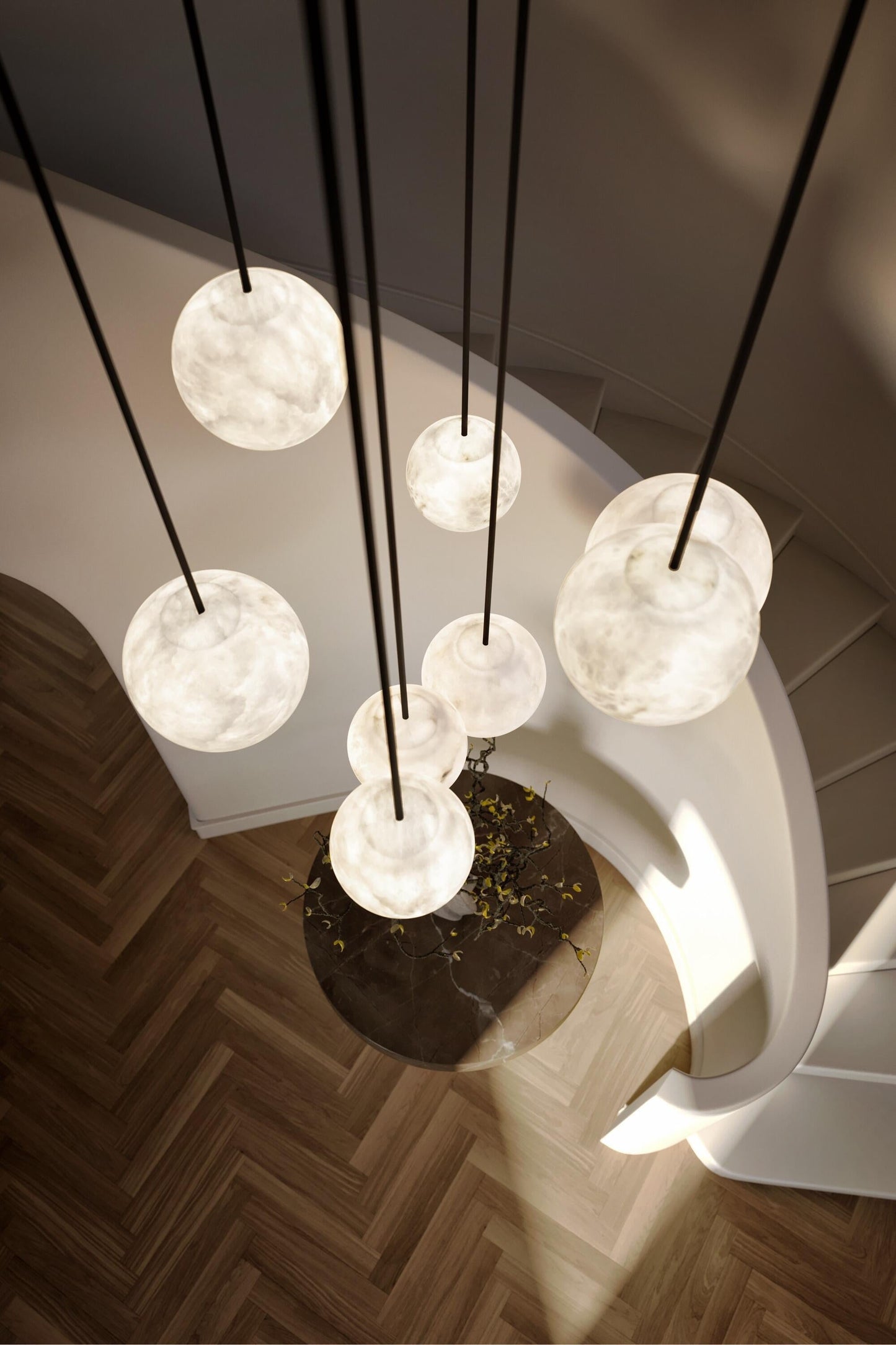Alabaster Constellation Chandelier, Multi Pendant Light - Richardrider