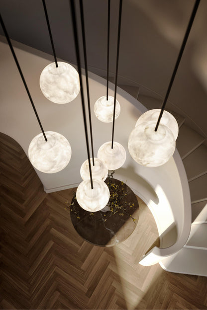 Alabaster Constellation Chandelier, Multi Pendant Light - Richardrider