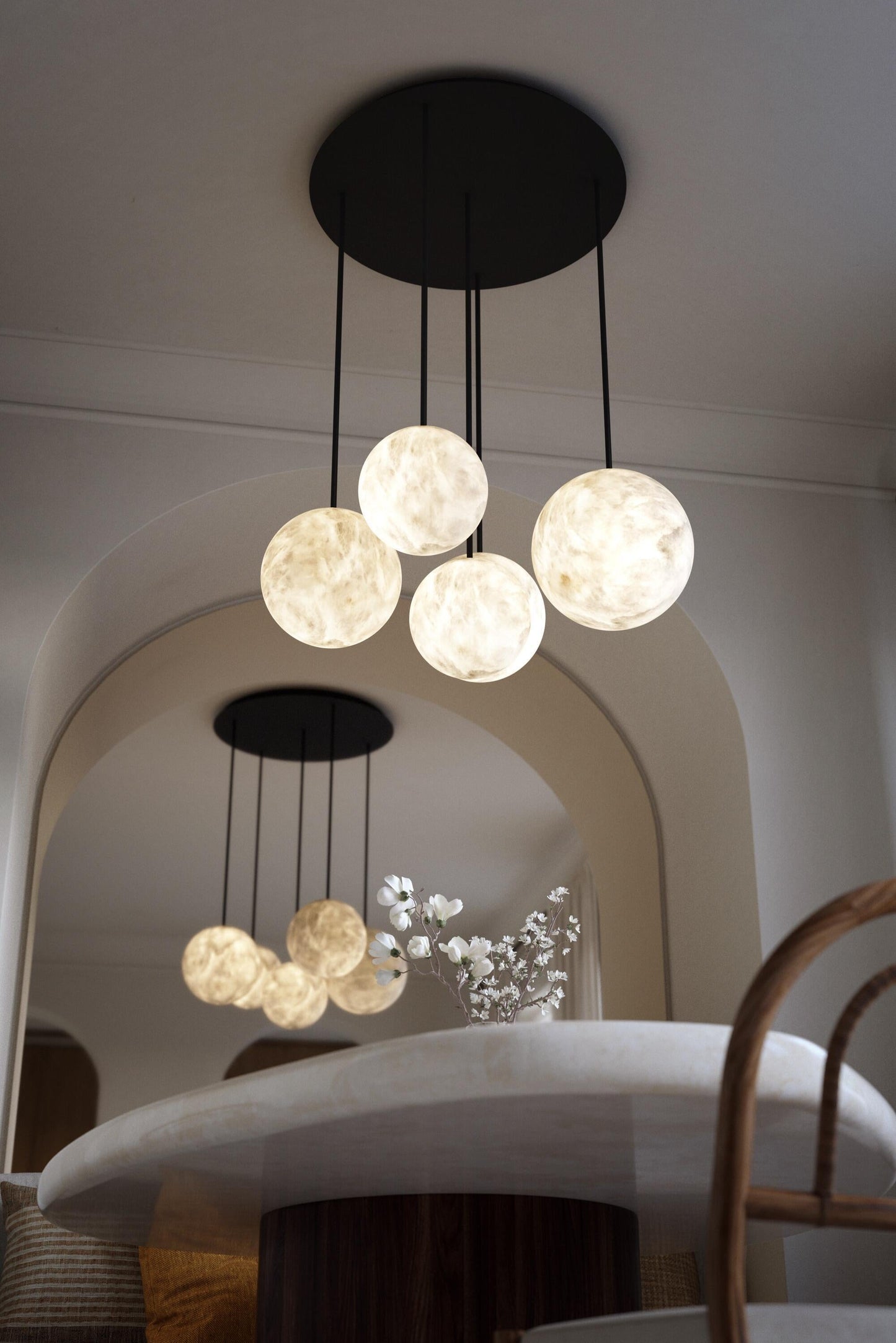 Alabaster Constellation Chandelier, Multi Pendant Light - Richardrider