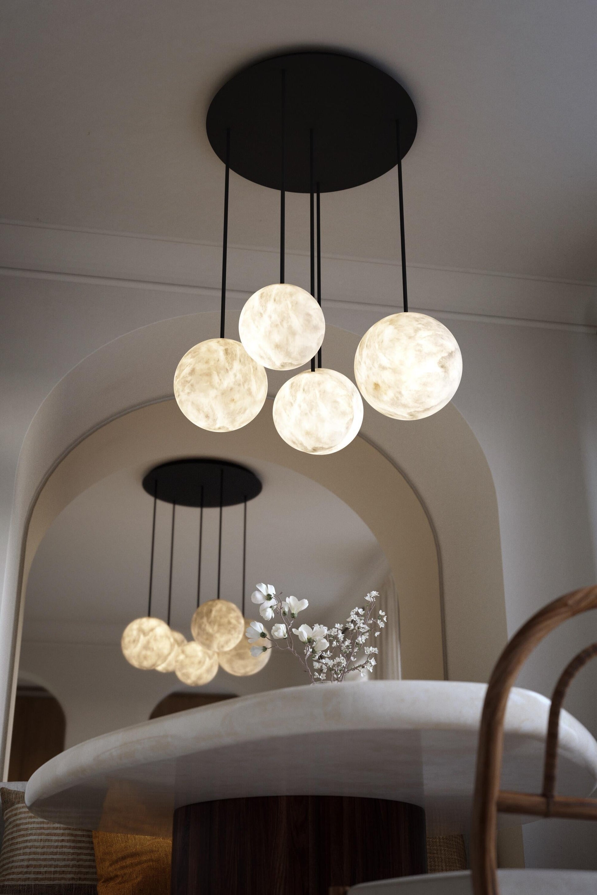 Alabaster Constellation Chandelier, Multi Pendant Light - Richardrider