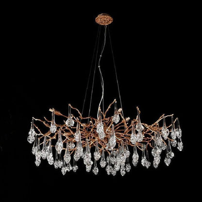 Creative Rose Crystal Brass Branch Chandelier - Richardrider