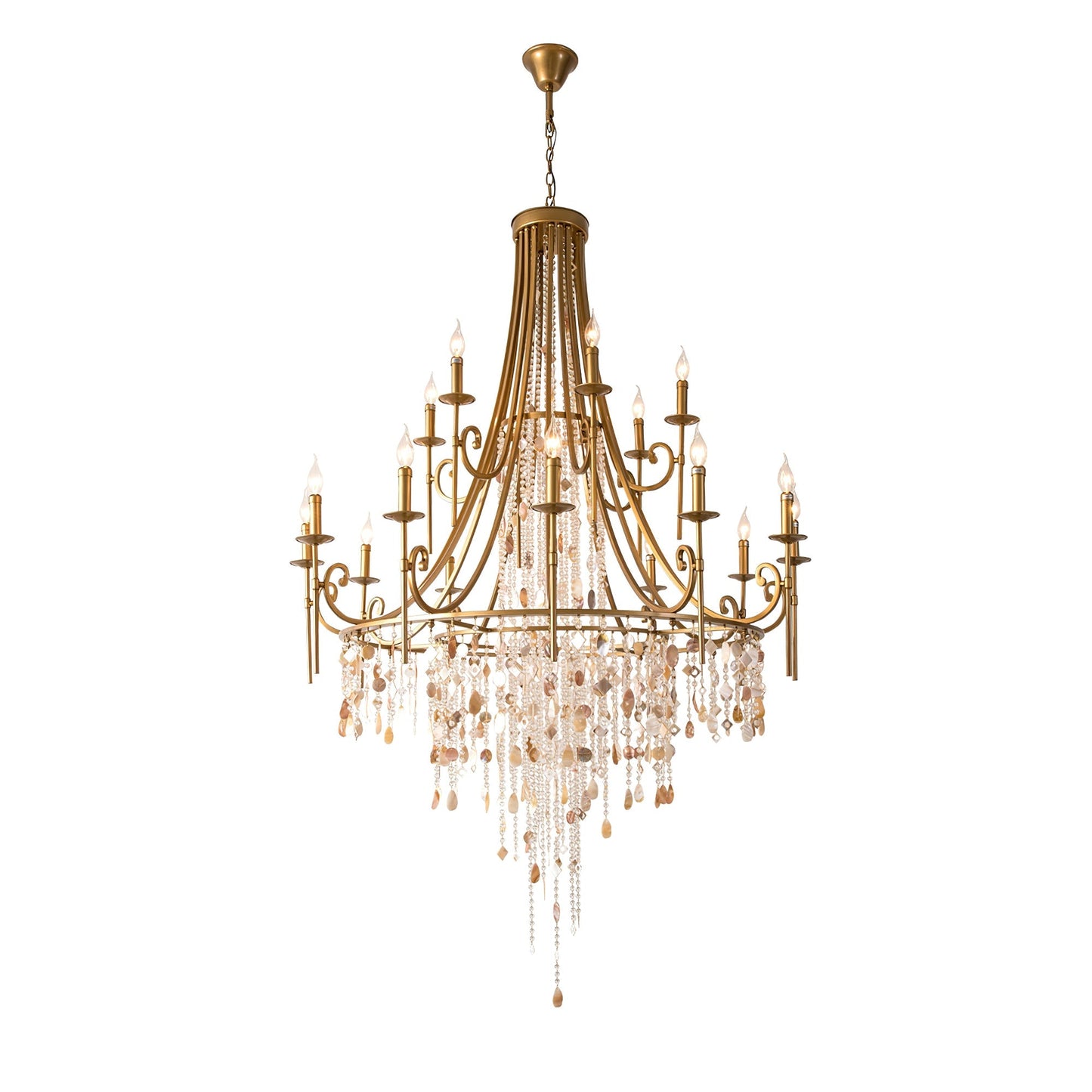 Tatum Lux Shell Crystal Chandelier - Richardrider