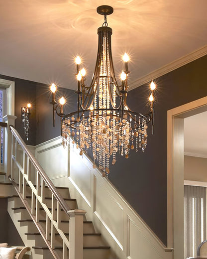 Tatum Lux Shell Crystal Chandelier - Richardrider