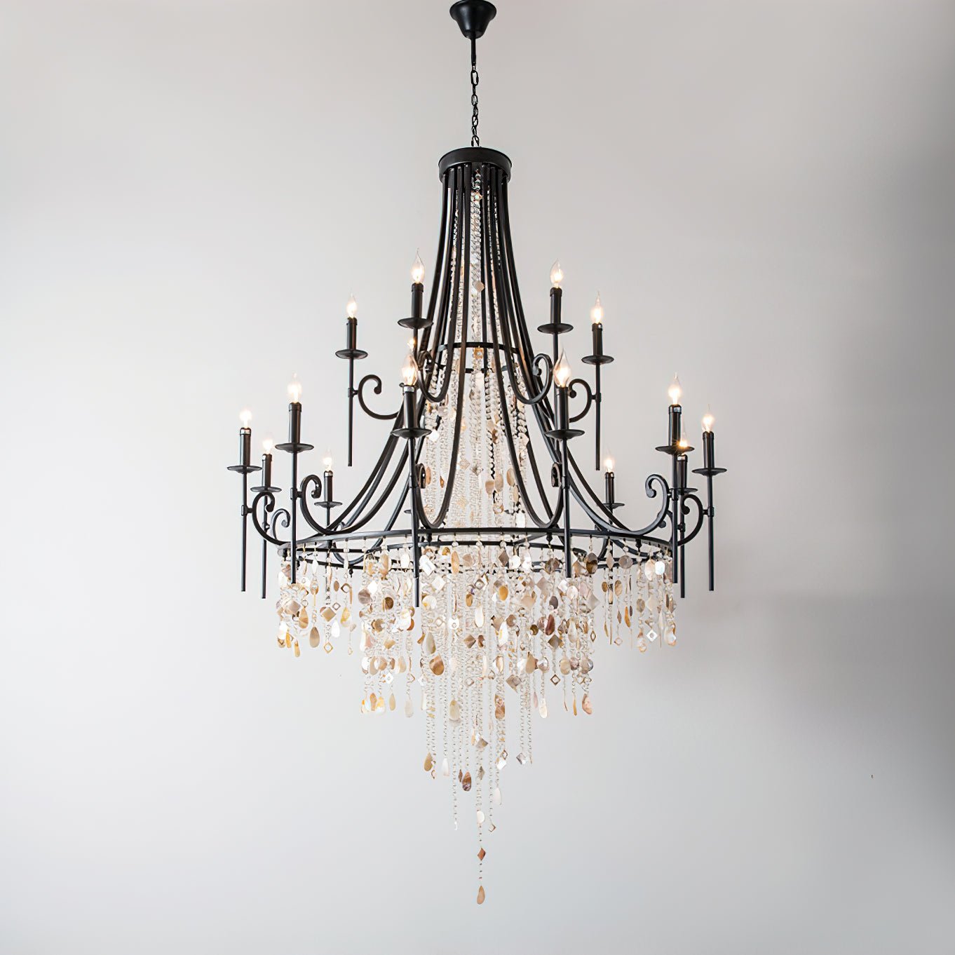 Tatum Lux Shell Crystal Chandelier - Richardrider