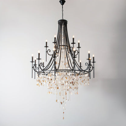 Tatum Lux Shell Crystal Chandelier - Richardrider