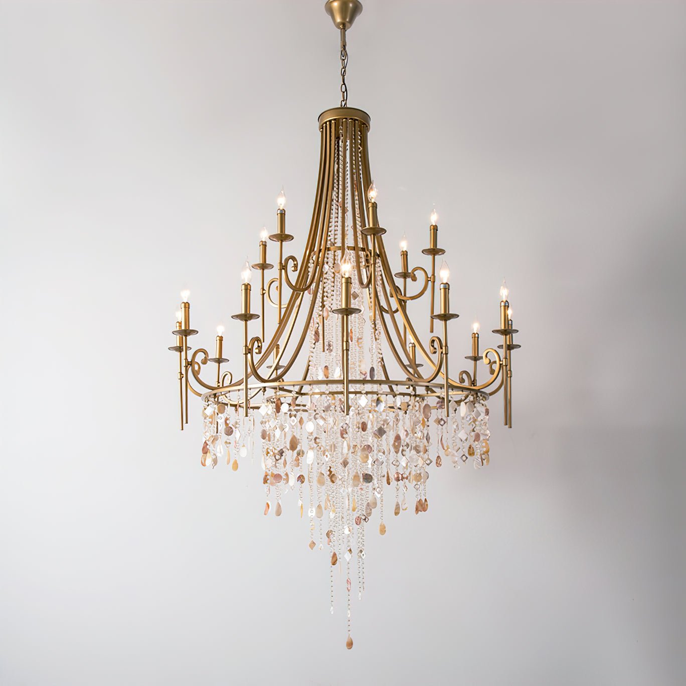 Tatum Lux Shell Crystal Chandelier - Richardrider