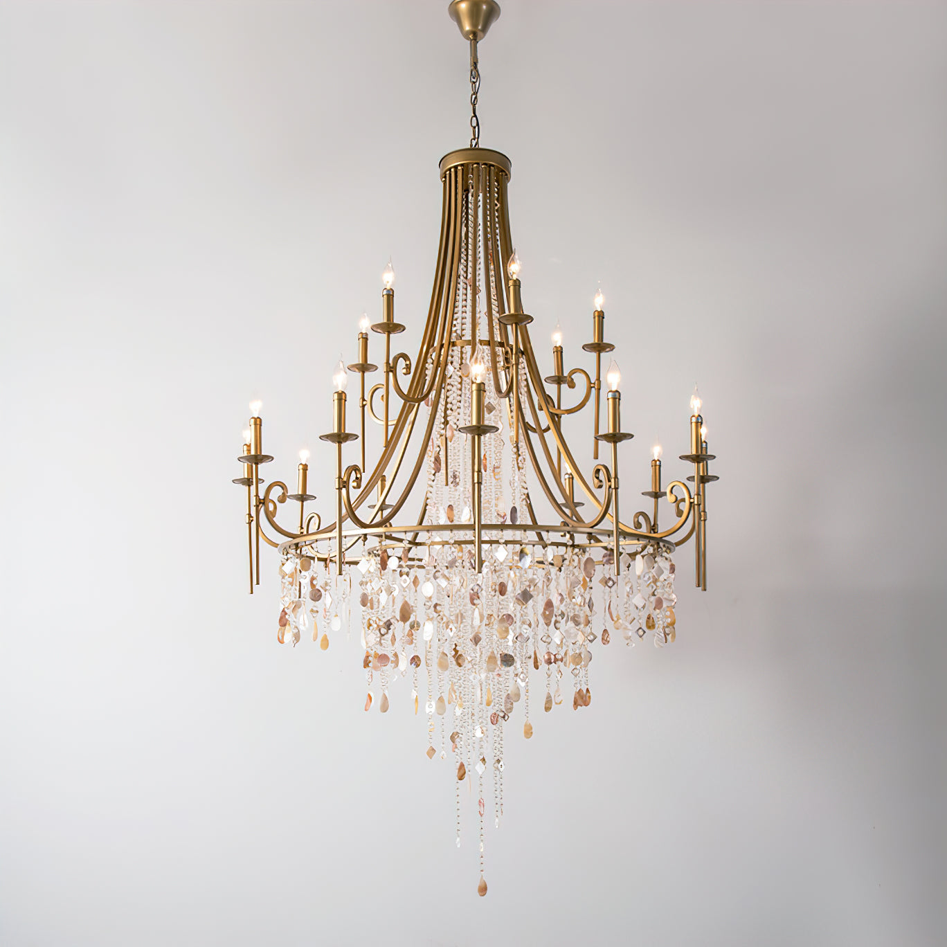 Tatum Lux Shell Crystal Chandelier - Richardrider