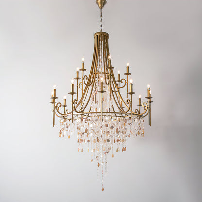Tatum Lux Shell Crystal Chandelier - Richardrider