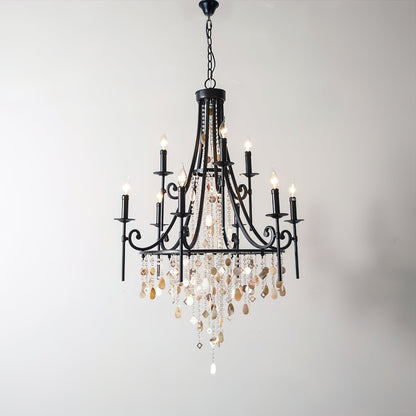 Tatum Lux Shell Crystal Chandelier - Richardrider