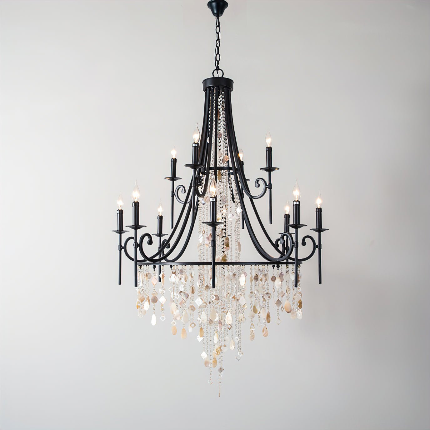 Tatum Lux Shell Crystal Chandelier - Richardrider