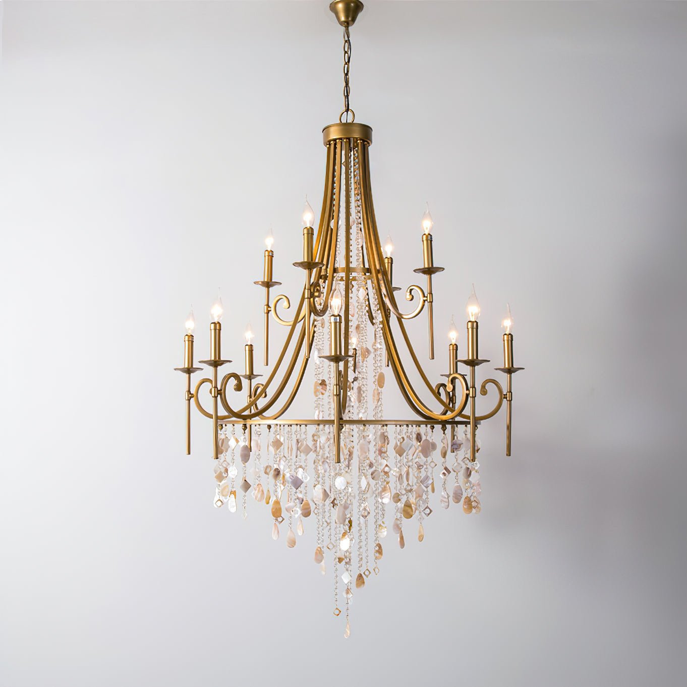 Tatum Lux Shell Crystal Chandelier - Richardrider