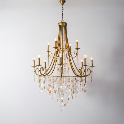 Tatum Lux Shell Crystal Chandelier - Richardrider